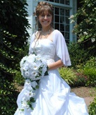 Daisy Silk Rose Cascade - Bridal Wedding Bouquet