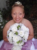 Sweet Lavender Silk Rose Cascade - Bridal Wedding Bouquet